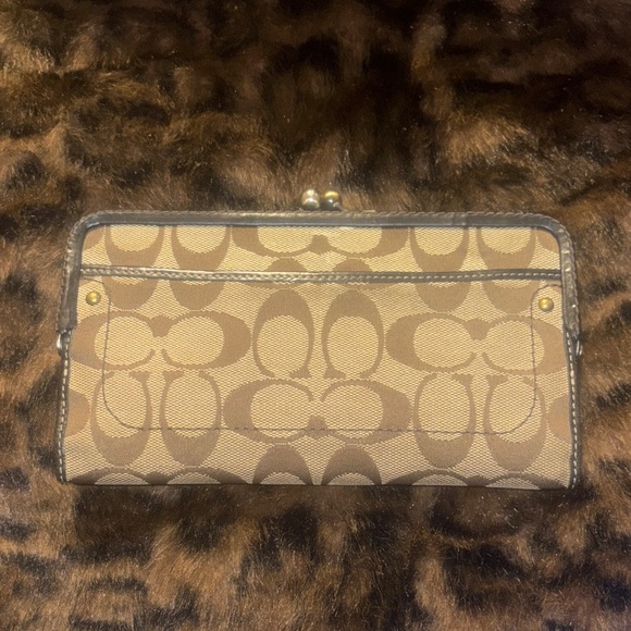 Coach legacy Signature Brown and Tan Wallet - Picture 2 of 7